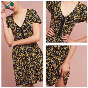 Anthropology Maeve Floral Midi Dress